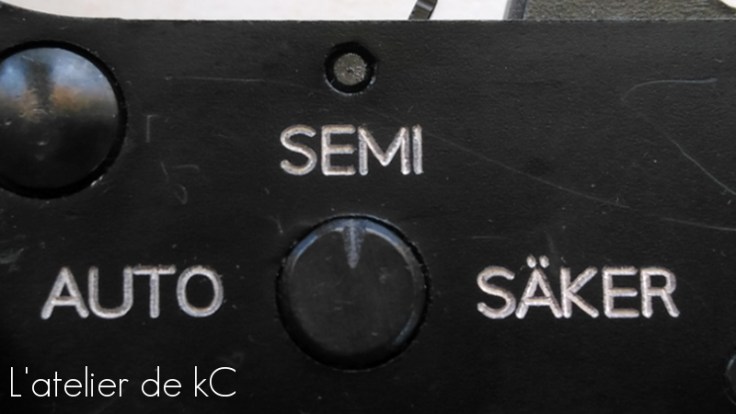 M4 GHK Carl Gustaf-detail selecteur gauche