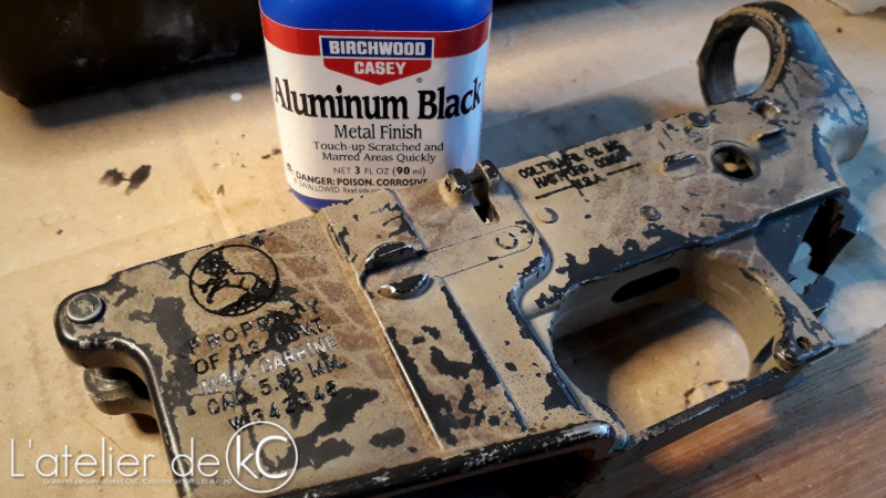 airsoft A&K ptw custom engraving-birchwood casey1