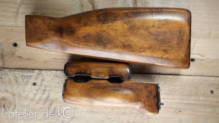 Airsoft AK47 laminated wood stock home made1