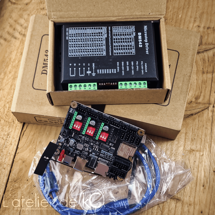 hardware update on 3040 CNC ESP32 MKS DLC32 DM542 Drivers FluidNC